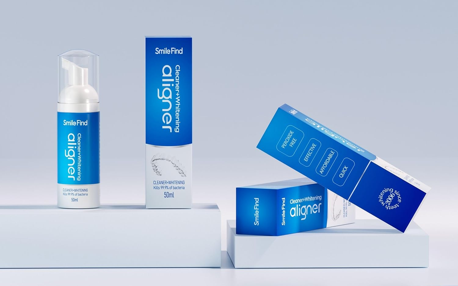 Smilefind Whitening Aligner & Retainer Foam - Antibacterial, Fresh Breath Cleaning for Clear Aligners, Dentures & Mouth Guards image number 2