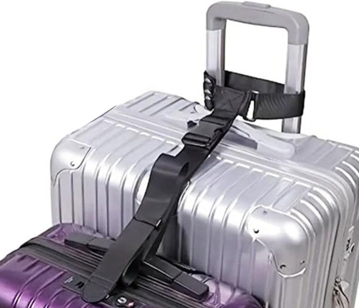 ORFOFE Adjustable Travel Luggage Connector Straps Multi-Functional Suitcase Linking Belts with Buckles Prevents Bag Detachment and Item Loss Space-Saving Design for Secure Packing