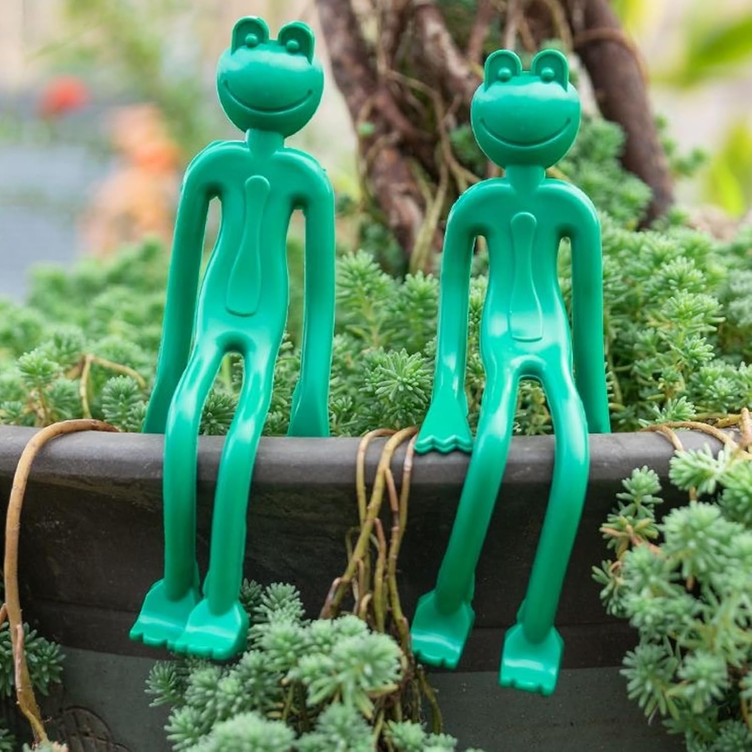 8Pcs Frog Garden Cable Ties, Tree Decorative Ties, Plant Ties for Climbing Plants, Green Twist Ties, Gardening Gifts, Garden Gifts, Frog Gift, Garden Ties for Plants Support Gardening Supplies image number 5