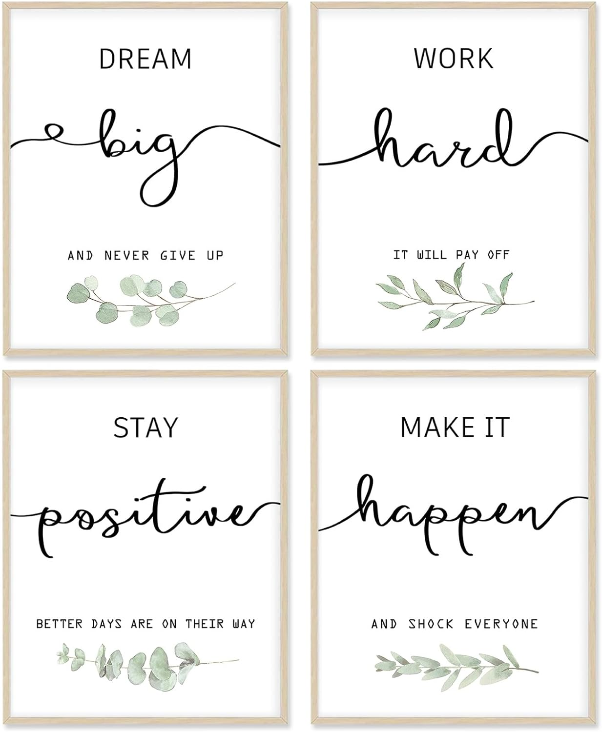 Dandelion Plant Decor Posters for Bedroom, 8X10 Canvas Prints Unframed Set of 3, Black and White Wall Art for Living Room Poster