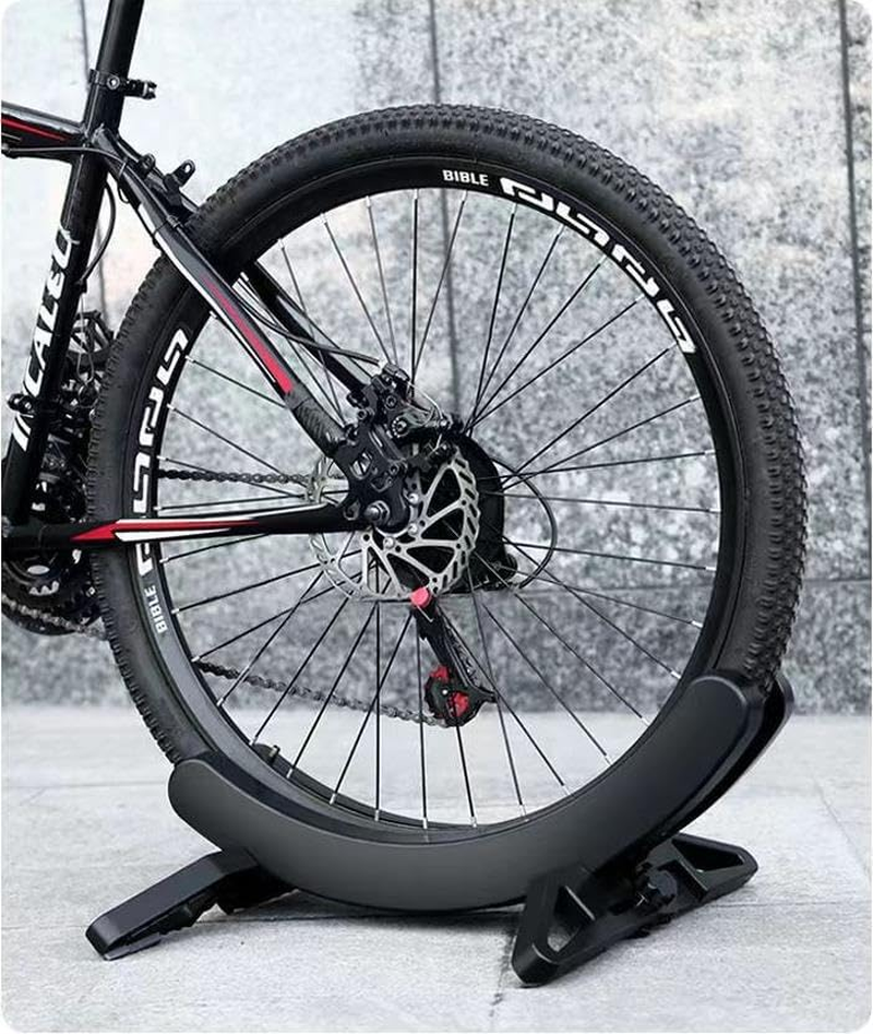 Bike Stand Bike Storage Rack, Adjustable Organizer Bicycle Floor Stand Bicycle Parking Rack for Indoor Mountain Road Bikes (Black) image number 6