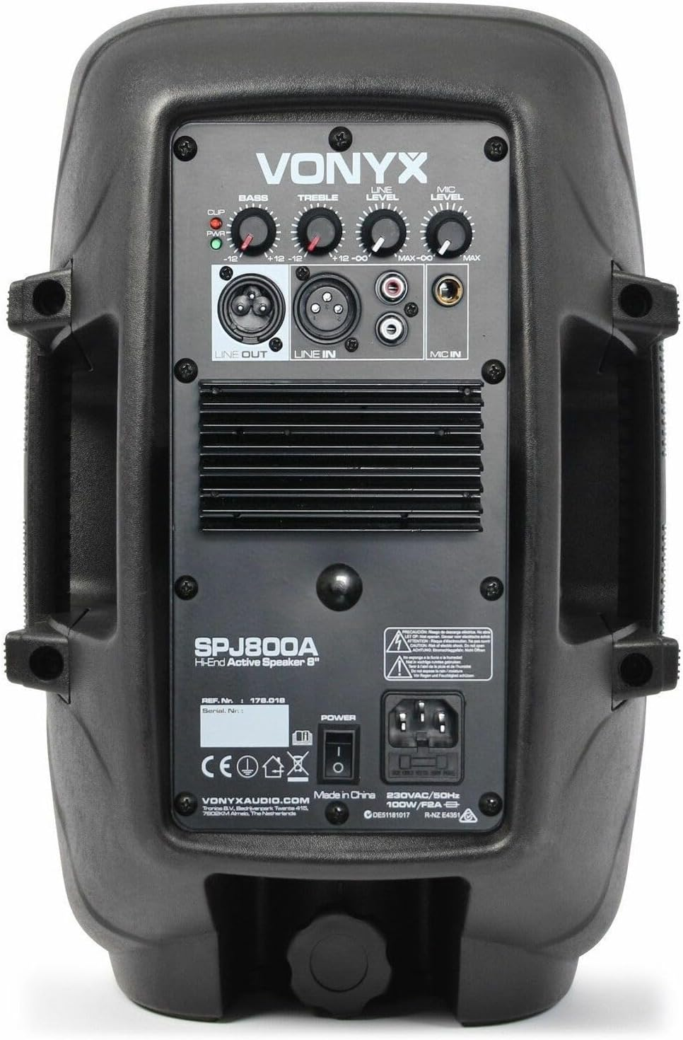 VONYX SPJ-800A 8 Inch Professional Powered Speaker - Active 200W DJ PA Speaker Cabinet | Amplified PA Speaker Powered image number 3