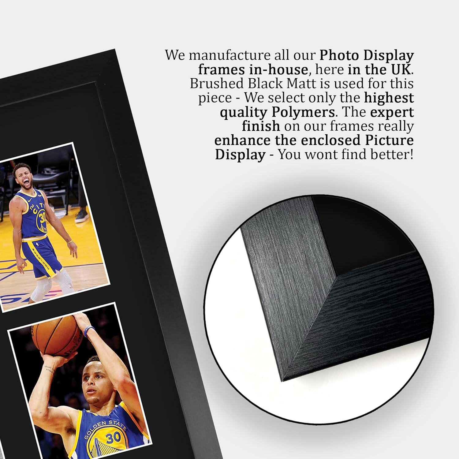 HWC Trading FR A3 Steph Curry Golden State Warriors Gifts Printed Signed Autograph Presentation Display for Basketball Memorabilia Fans - A3 Framed image number 5