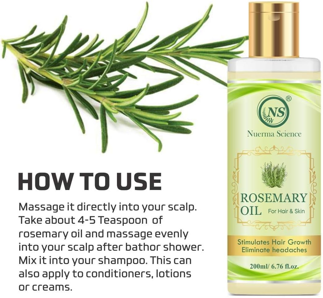 Nuerma Science Rosemary Oil for Hair 400 ML (Pack of 2, 200 ML Each) image number 1