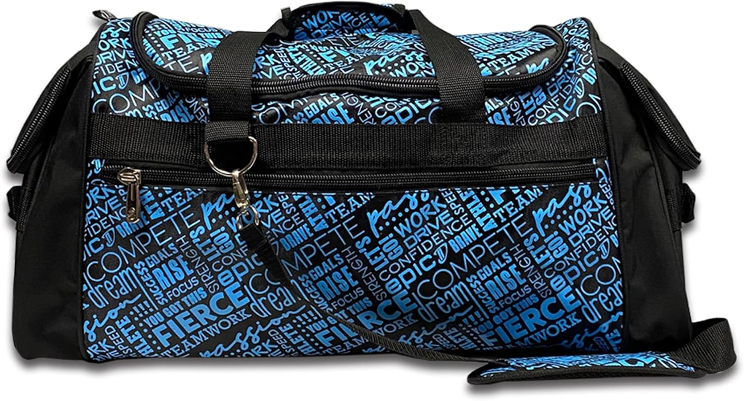 Dream Duffel Inspiration Practice Bag, Stylish Gym Tote with 2 Large Side Pockets, Perfect for Shoes & Accessories, 21.25" X 12.6" X 2.36", White, 21.25" X 12.6" X 2.36"