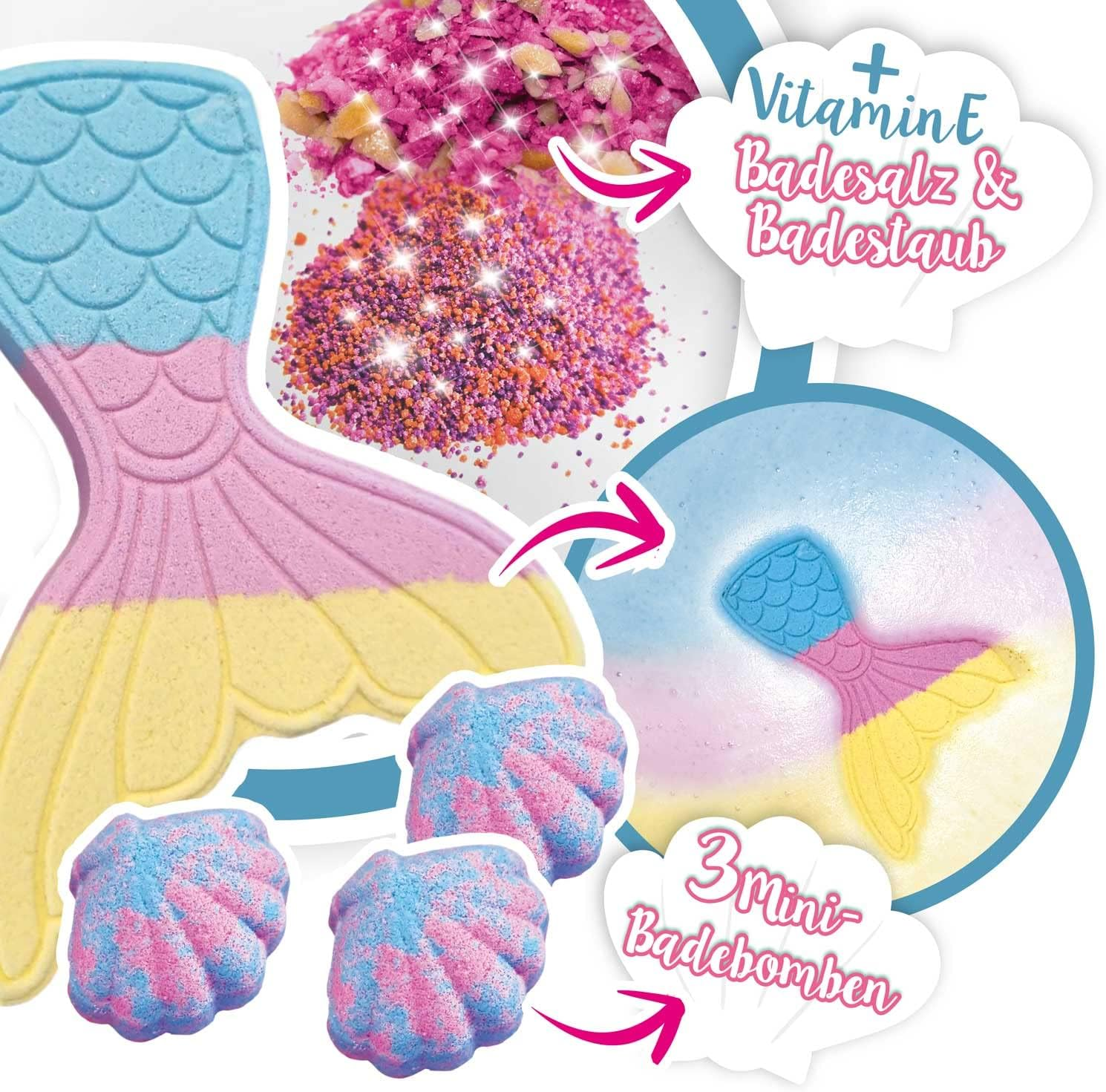 CRAZE INKEE Mermazing Bath Set Viktoriasarina Bath Additive Spring in a Puddle - Fun Bath Set with Bath Bombs, Bath Bombs & Bath Salts Viktoria and Sarina Products 38659 image number 3