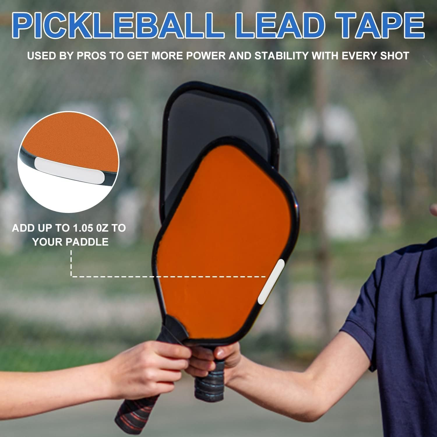 THJOPOKEEL 10Pcs Pickleball Lead Tape, Weighted 3G Lead Tape for Pickleball Paddles, Adhesive Lead Tape Pickleball Accessory for Paddle Edge Guard, Increase Power and Swing Speed image number 5