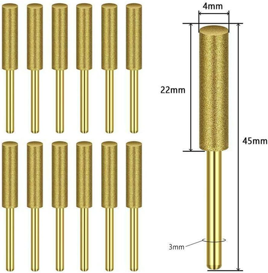 24X 4.0Mm Diamond Chainsaw Sharpener Burr Grinder Chain Saw Drill Bits for Dremel AU image number 3