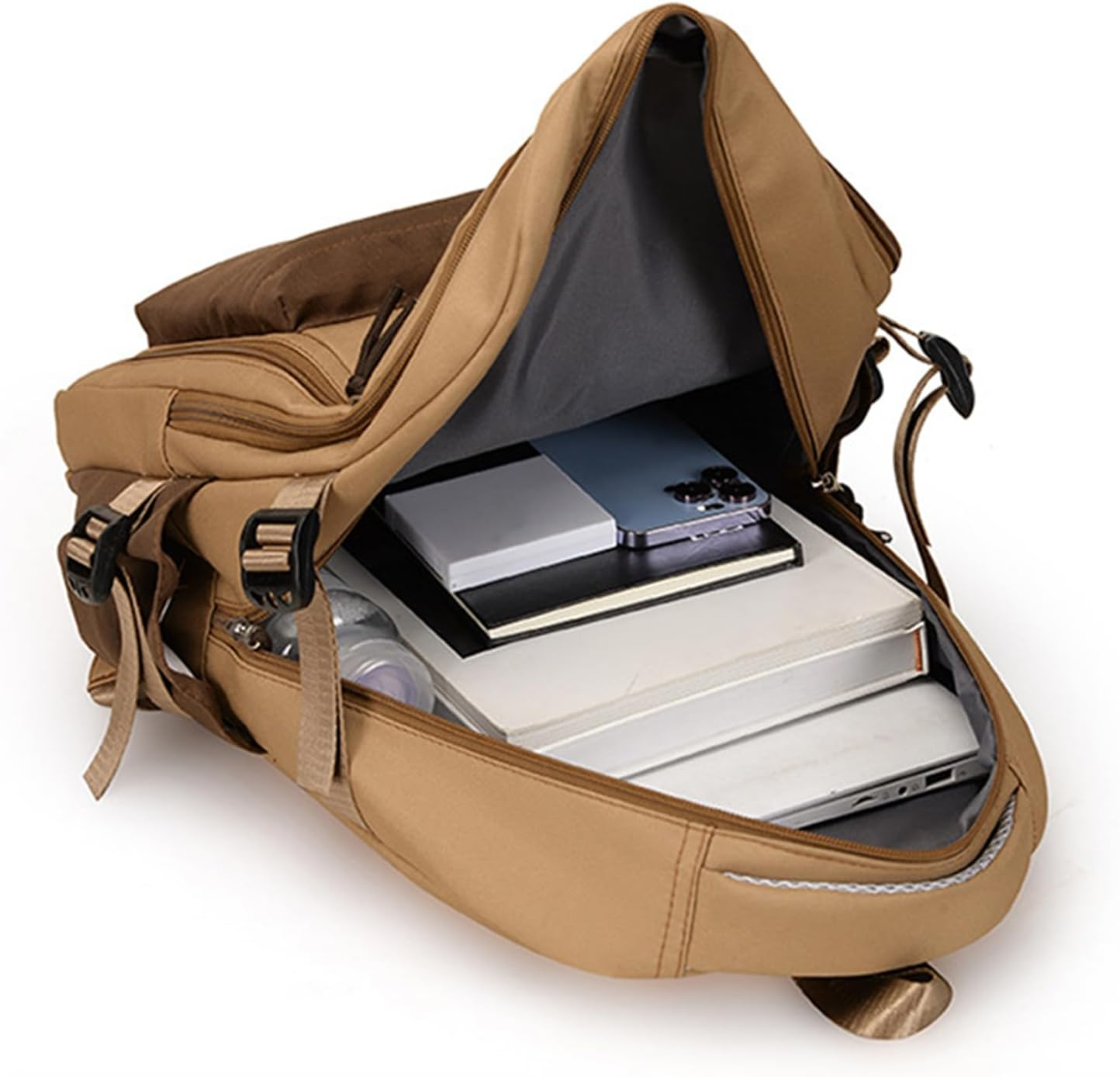 Capybara Bag - Cartoon Bookbag with Pencil Case and Tote Bag,Aesthetic Laptop Bookbag for Students Girls Daily Travel School Companion - Back To Back Model image number 2