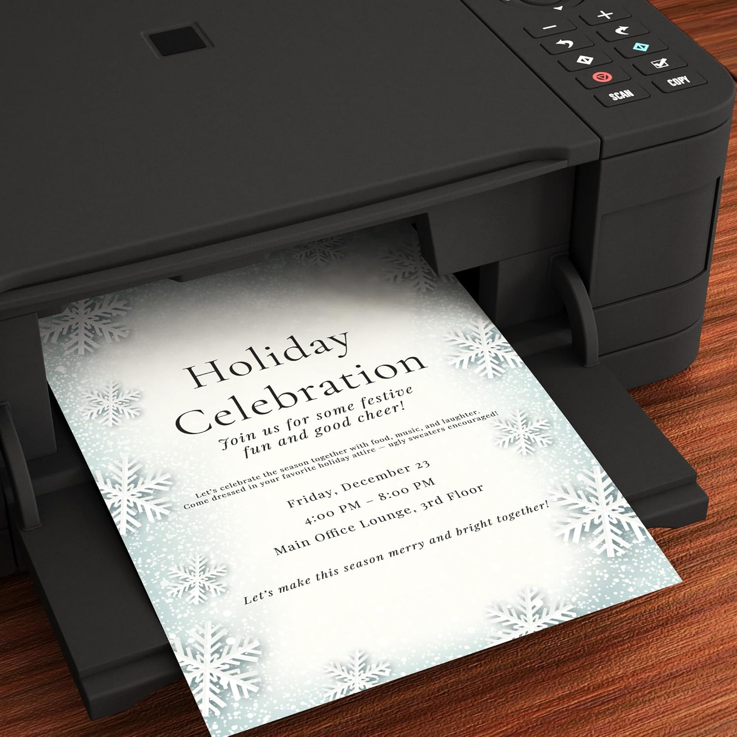 Paper Snowflakes Holiday Stationery - 80 Sheets image number 2