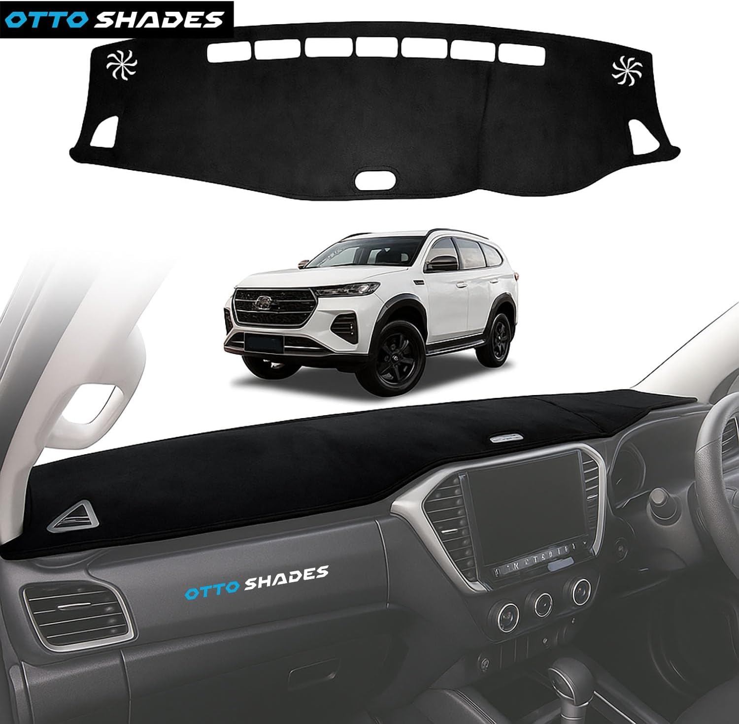 OTTO SHADES Dash Mat for Isuzu MU-X MUX 2022-2025 Luxury Suede Non-Slip Dashboard Cover Pad Interior Accessories image number 2