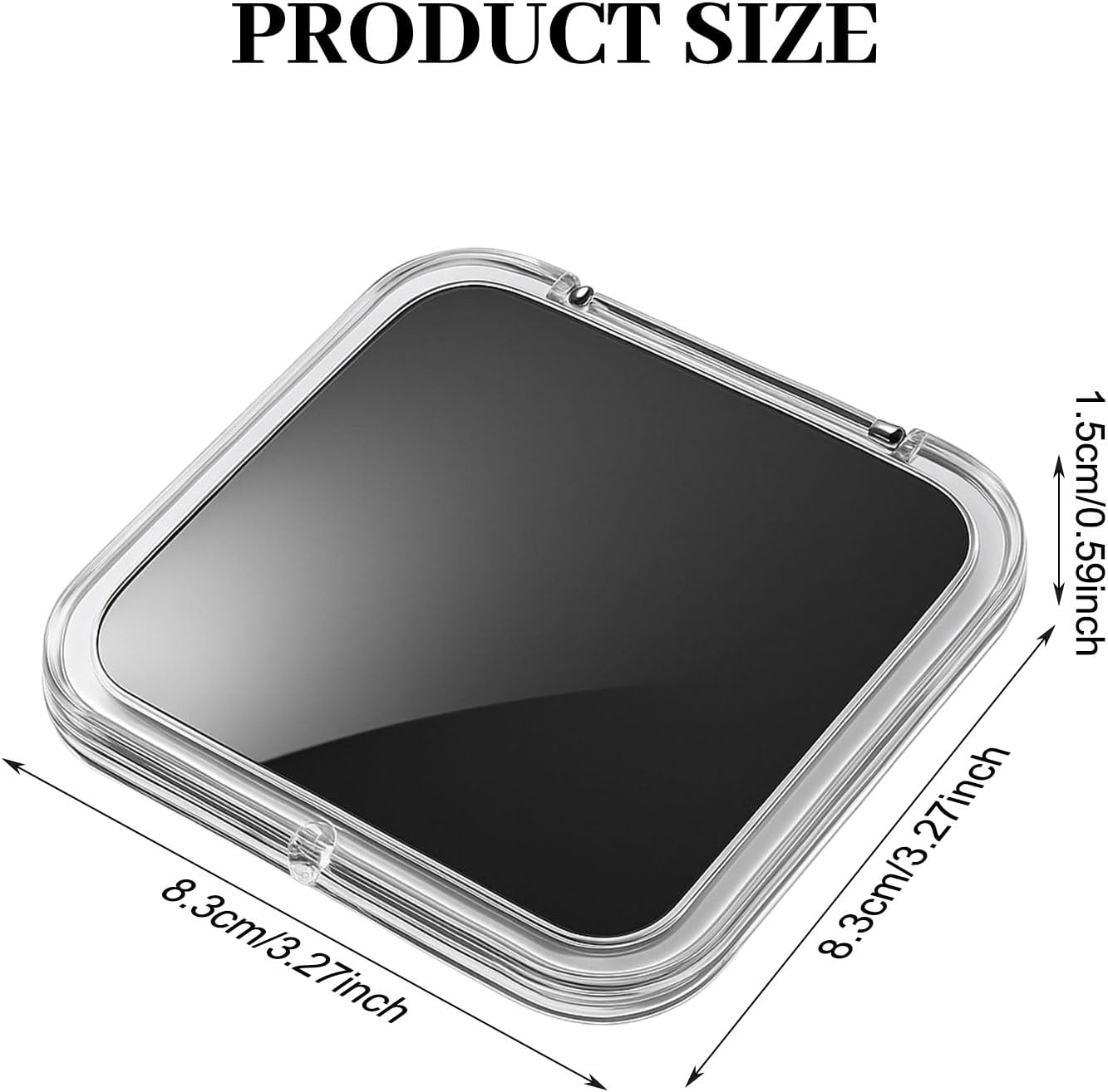 SSKHE Travel Magnifying Mirror, 30X Small Compact Mirror Double-Sided Pocket Mirror with 1X/30X Magnification, Folding Portable Handbag Mirrors for Makeup, Travel, Women Gift Black image number 5