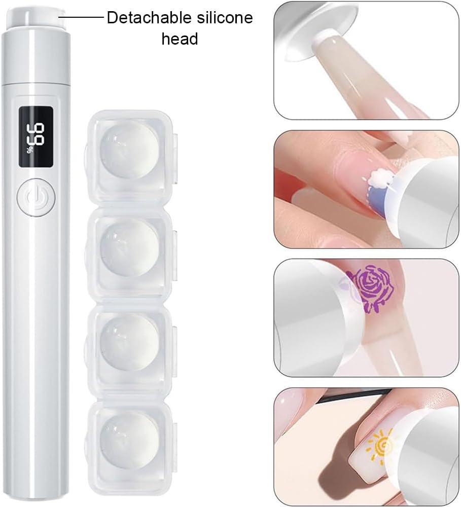 HHWRT Handheld Mini UV Light, Portable UV Light, Handheld UV Light for Gel Nails, Portable Mini Nail Dryer with Stand and LED Screen, Handheld LED Nail Lamp for Home Manicure and Nail Salon image number 2