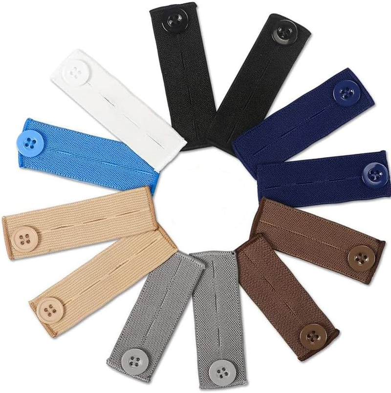 Adjustable Jean Pants Button Extenders, 12Pcs Pregnancy Pants Jeans Trousers Adjustable Waistband Expanders, Denim Button Waist Extenders Set for Men and Women image number 6