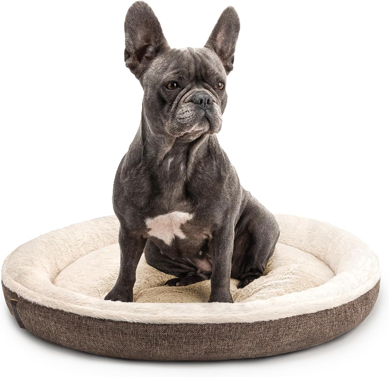 Lionto DB00286 round Dog Bed Dog Sofa Cat Bed Donut (M) 65 Cm M Brown 1000 G image number 4