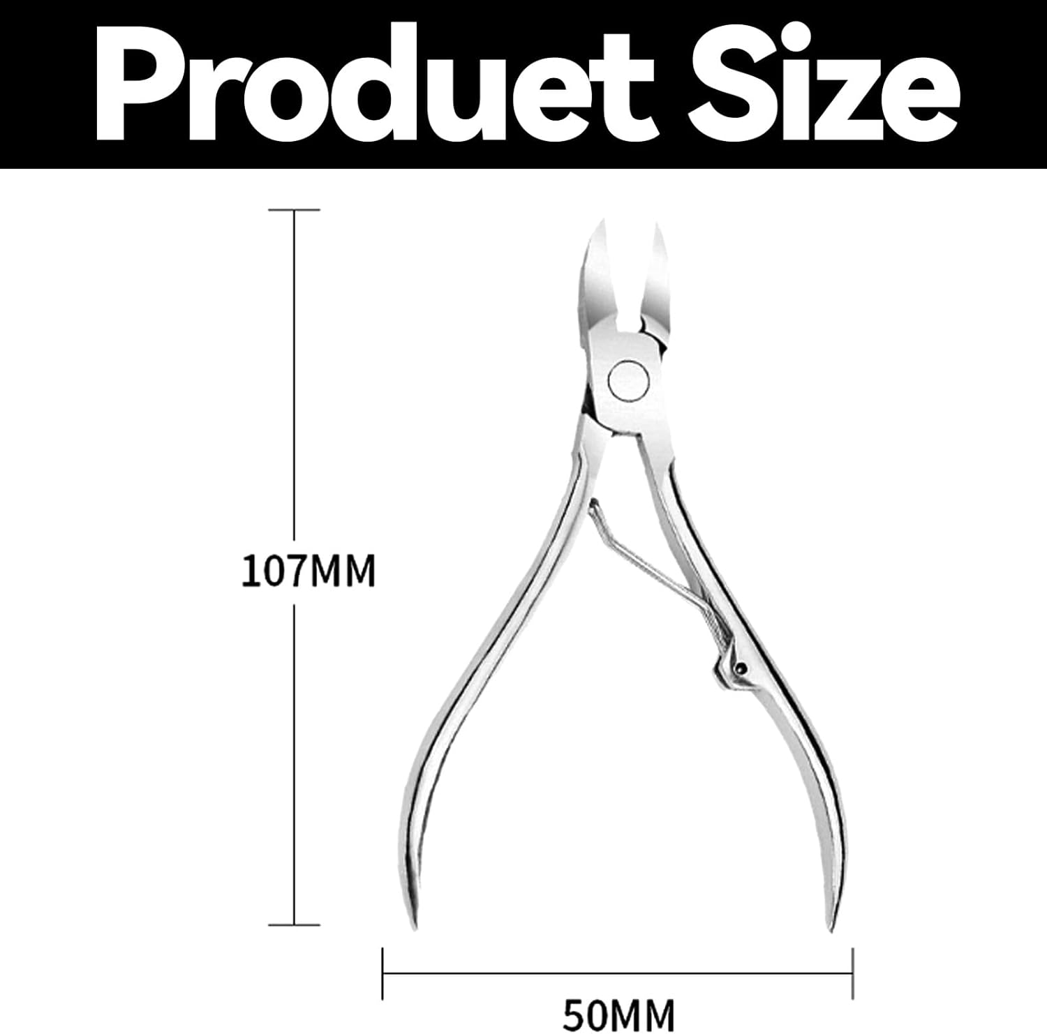 Nail Clippers, Nail Nippers for Toenails, Professional, Nail Nippers Toenails for Deep, Strong, Thick Toenails, Corner Pliers, Stainless Steel Tip for Deep Ingrown Nails image number 3