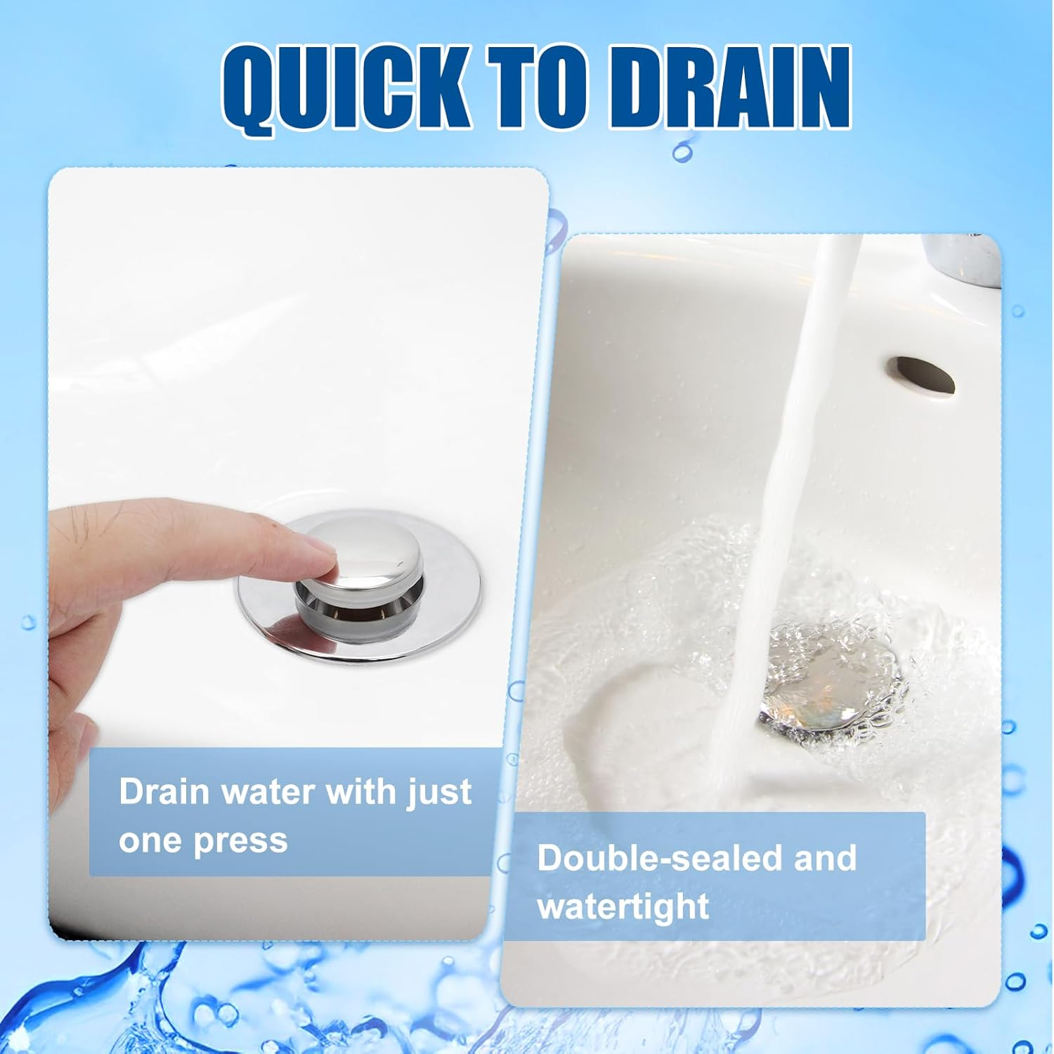Stainless Steel Floor Drain Filter, Pop-Up Sink Drain Filter Multifunctional Bathtub Sink Drainer Bathroom Sink Stopper with Detachable Filter Basket for Bathroom Kitchen image number 6