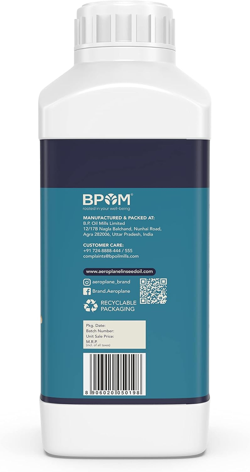 AEROPLANE Brand - Raw Linseed Oil - Used for Wood Finishing & Restoration, Sports Equipment, Wall Base Coat & Putty, Tools & Hardware - Natural Wood Varnish, Amber image number 1