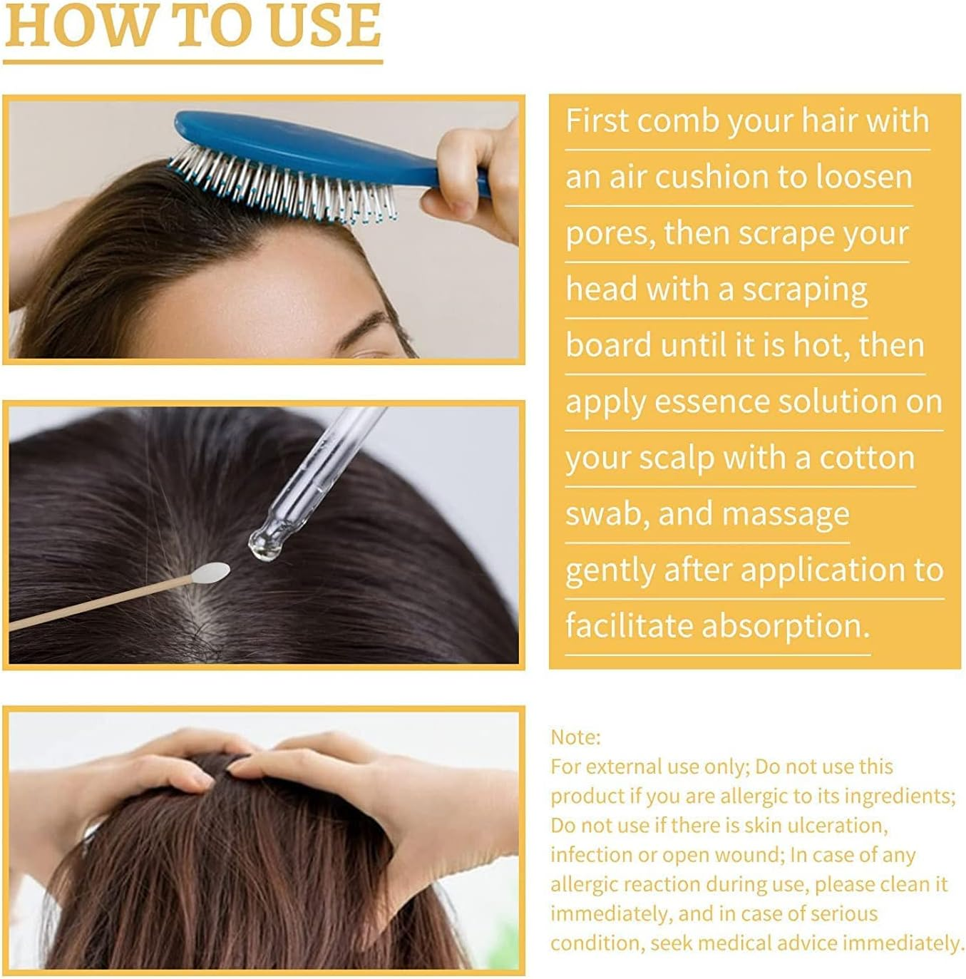 Anti-Grey Hair Treatment 30Ml,Restore Hair Natural Color, Ganoderma Nutrient Natural Darkening,Grey Hair Coverage Serum Promotes Fuller - 1Pcs image number 4