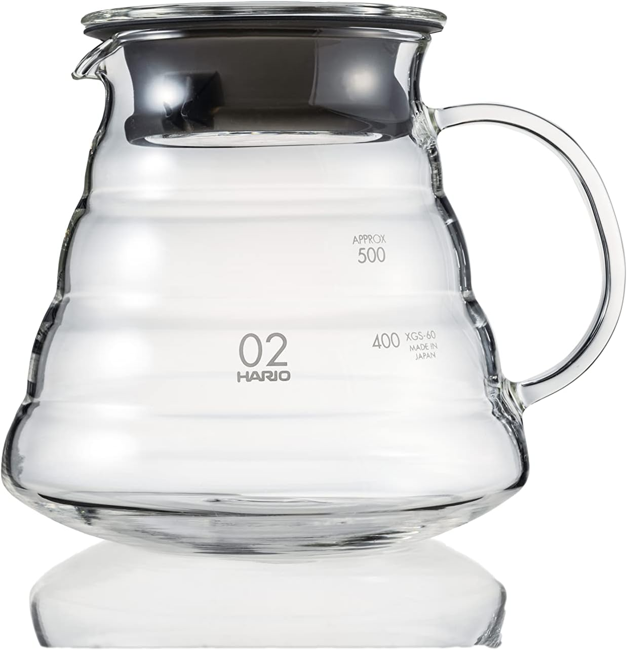 HARIO XGSR-60-TB V60 Glass Server, 600 Clear, 20.3 Fl Oz (600 Ml), 2-5 Cups, Microwavable, Made in Japan image number 6
