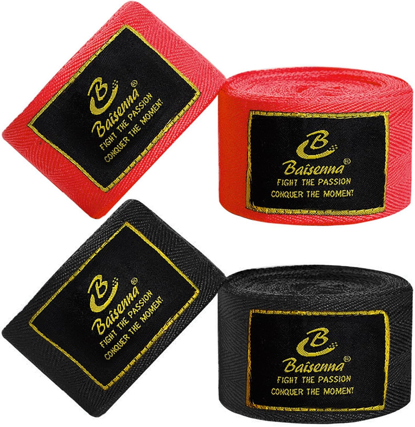 4 Pcs Boxing Hand Wraps, Elastic Bandages Training Wrist Support Inner Gloves Boxing Wraps for Muay Thai MMA Kickboxing Gym Fitness Combat Sports Men Women Martial Arts Protective Gear image number 1