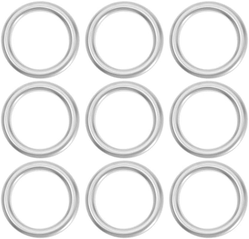 Emsea 25Pcs Oil Drain Plug Gasket Replacement N0138157 N0138158 Compatible with VW Compatible with Audi Compatible with Skoda Oil Drain Plug Washers image number 3