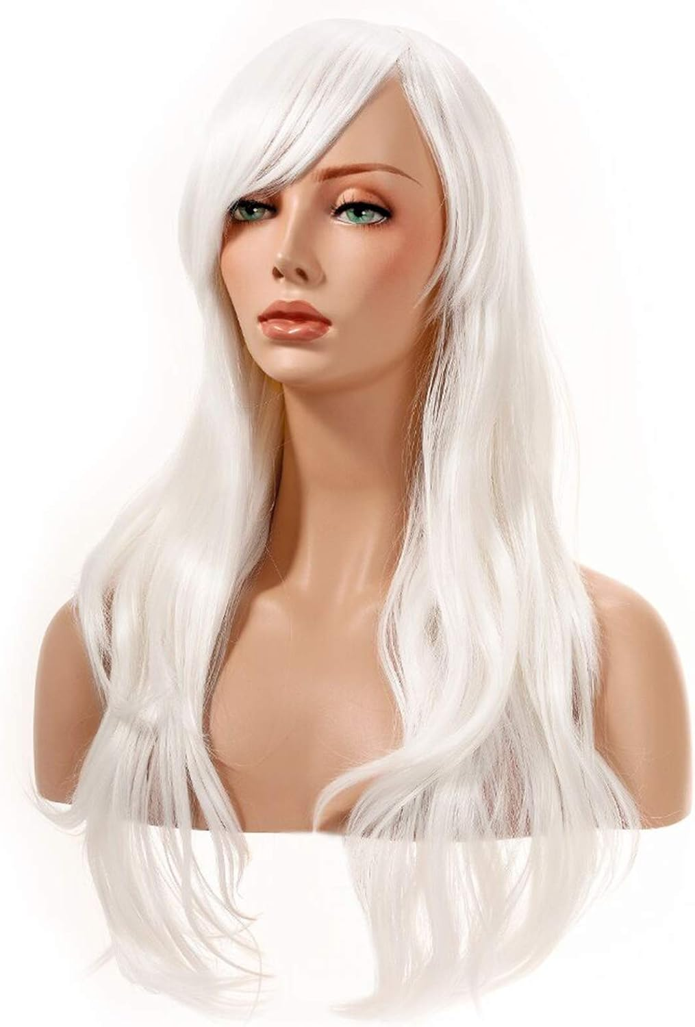 YOPO 28" Wig Long Big Wavy Hair Women Cosplay Party Costume Wig (Snow White)