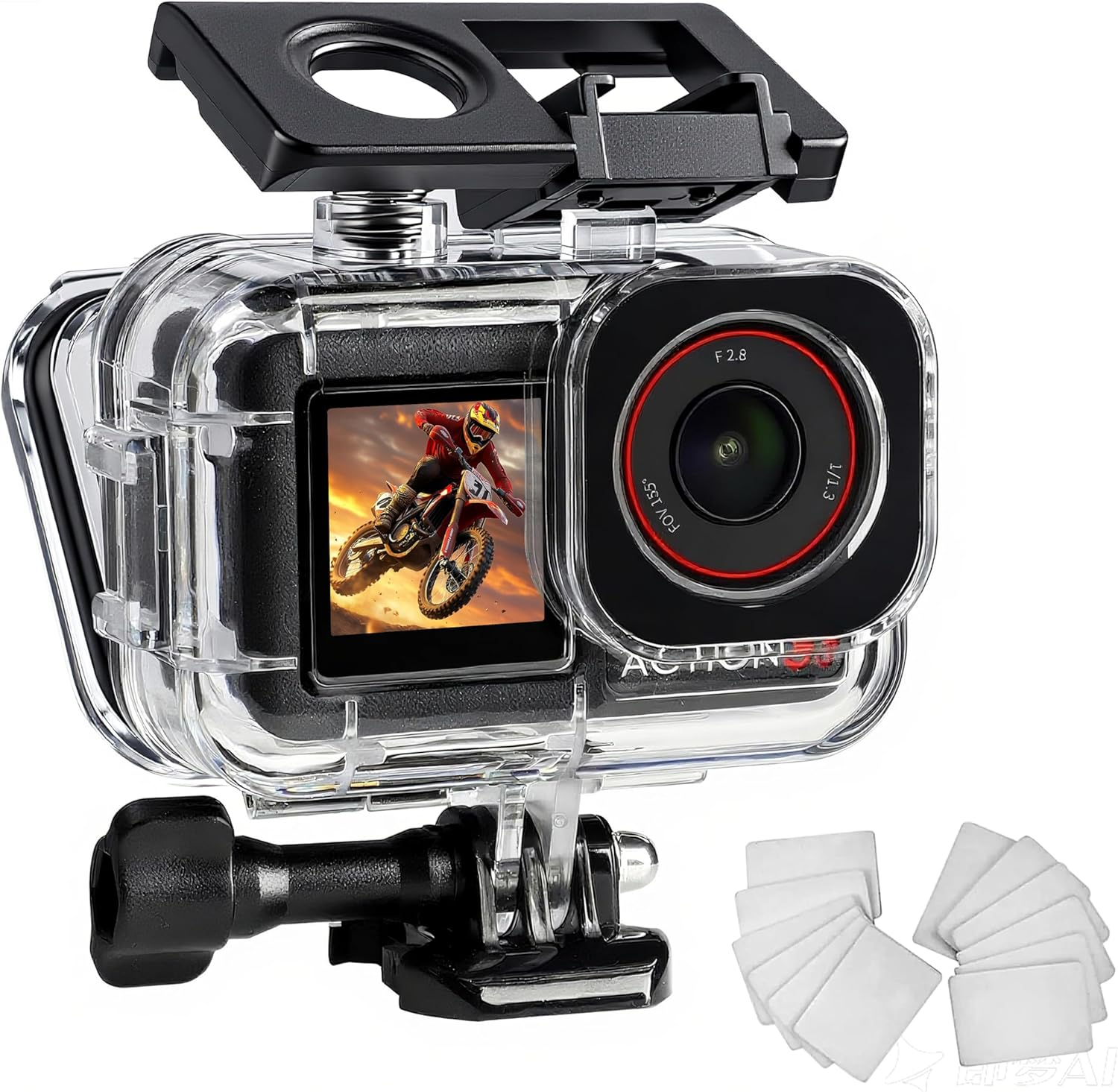 Fitstill 164FT/50M Waterproof Case Compatible for DJI Osmo Action 5 Pro Action 4 Action 3, Underwater Diving Protective Cover Cage Shell Accessories Invisible Dive Housing for Action 5 Pro/4/3 Camera image number 2