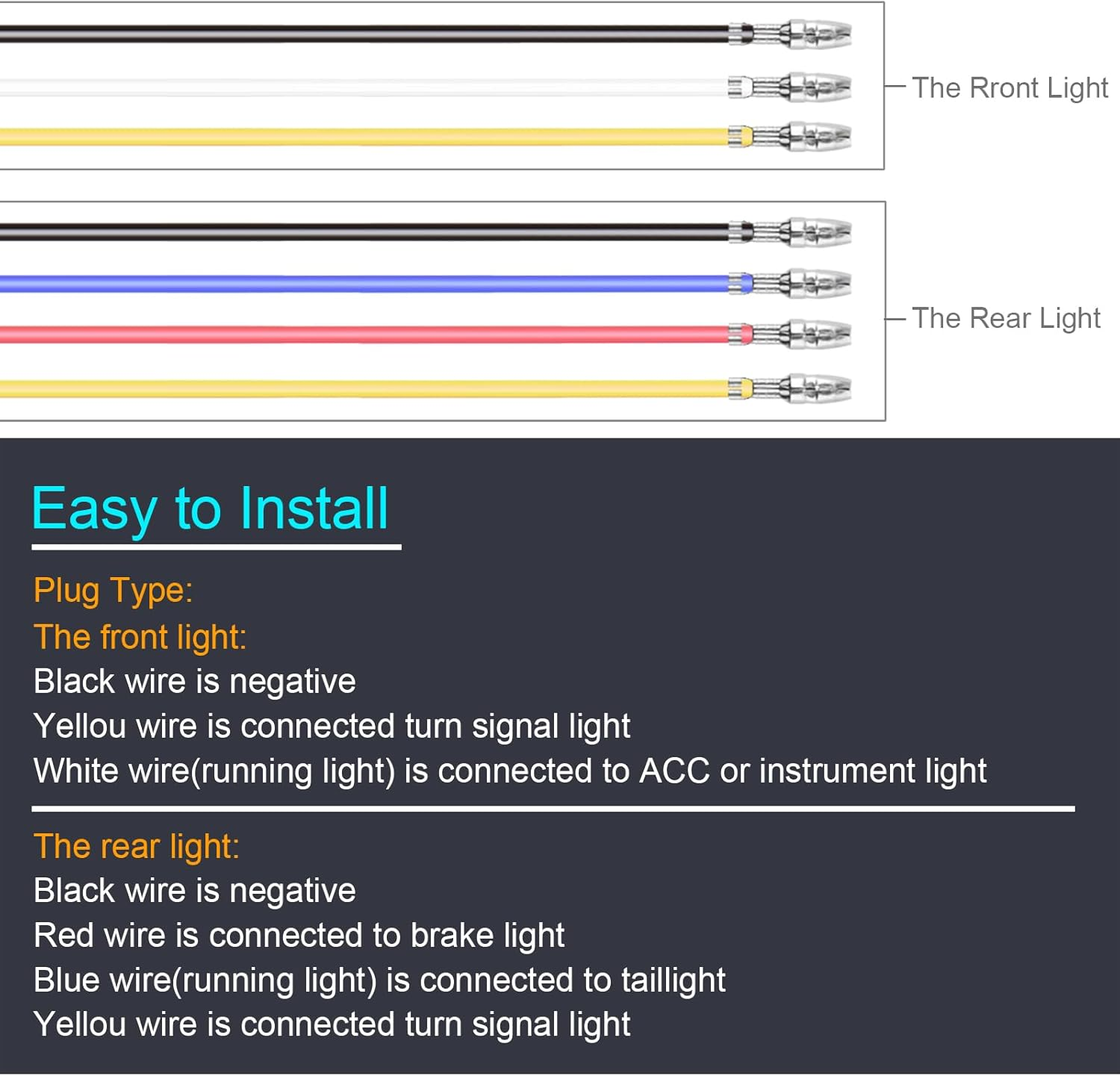 Kinstecks 4PCS Motorcycle Indicators Flowing Turn Signal Lights Motorbike Turning Indicators Daytime Running Lights Taillights Brake Lights 12V for Motorcycle Motorbike image number 6