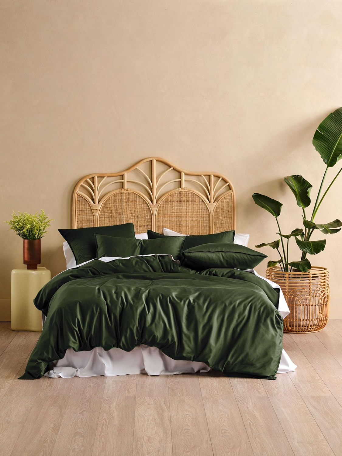 Linen House Haven Quilt Cover Set, Pine, Queen Bed Size