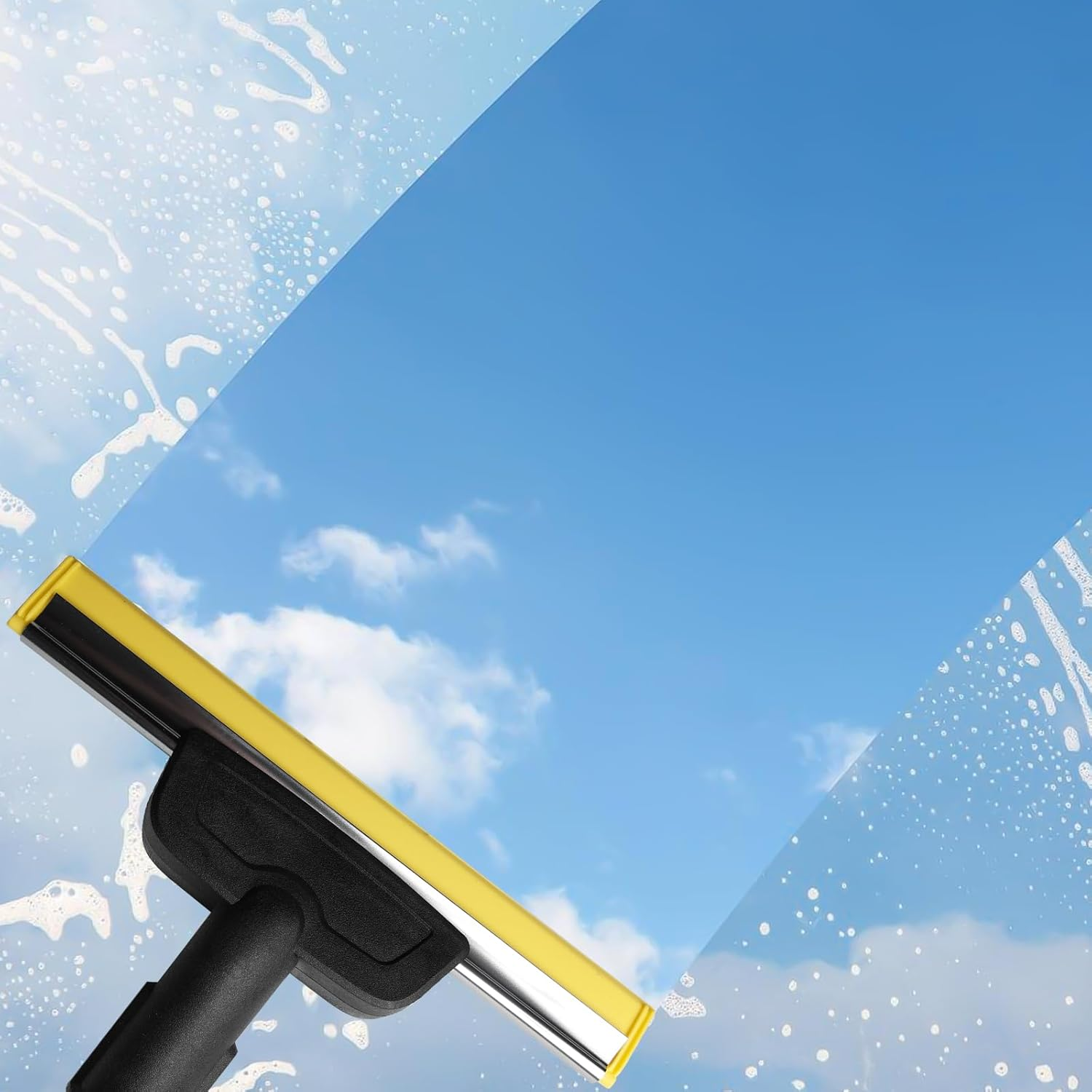 Window Nozzle for K&auml;rcher Steam Cleaner, Steam Cleaner Accessories for K&auml;rcher SC1 SC2 SC3 SC4 SC5 SC7, Window Squeegee, Streak-Free Cleaning of Mirrors, Glass, Tiles, Windows (Yellow) image number 3