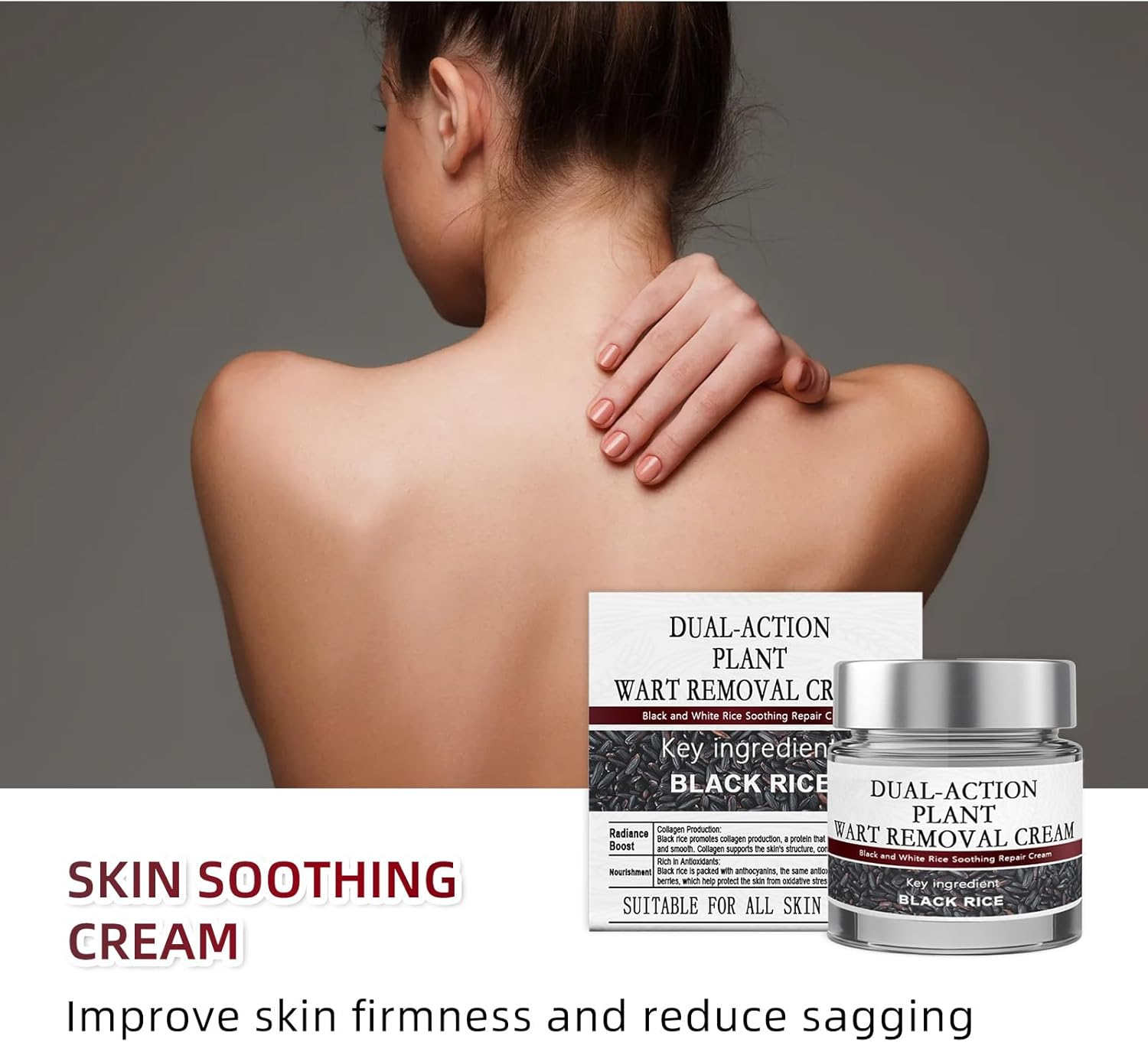 Keratin Erase Dual-Action Renewal Cream, Black and White Rice Soothing Repair Cream, Improves Moisture Skin Barrier for All Skin Types (1Pcs) image number 6