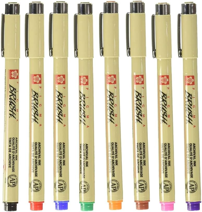Sakura Pigma Micron Brush Pens 8Pk - Archival Safe image number 3