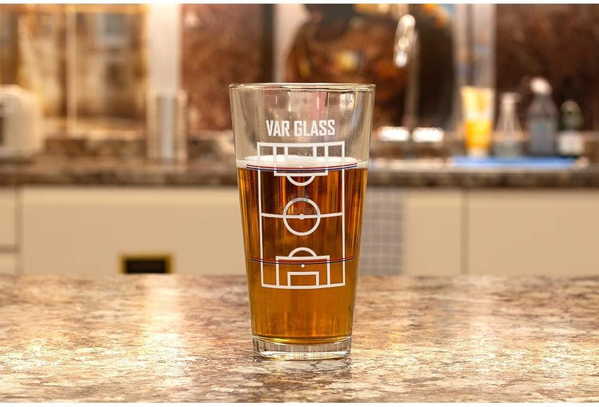 CKB LTD VAR Beer Glass and Drinking Game - Football Theme - Novelty Gift Set - 570Ml image number 6