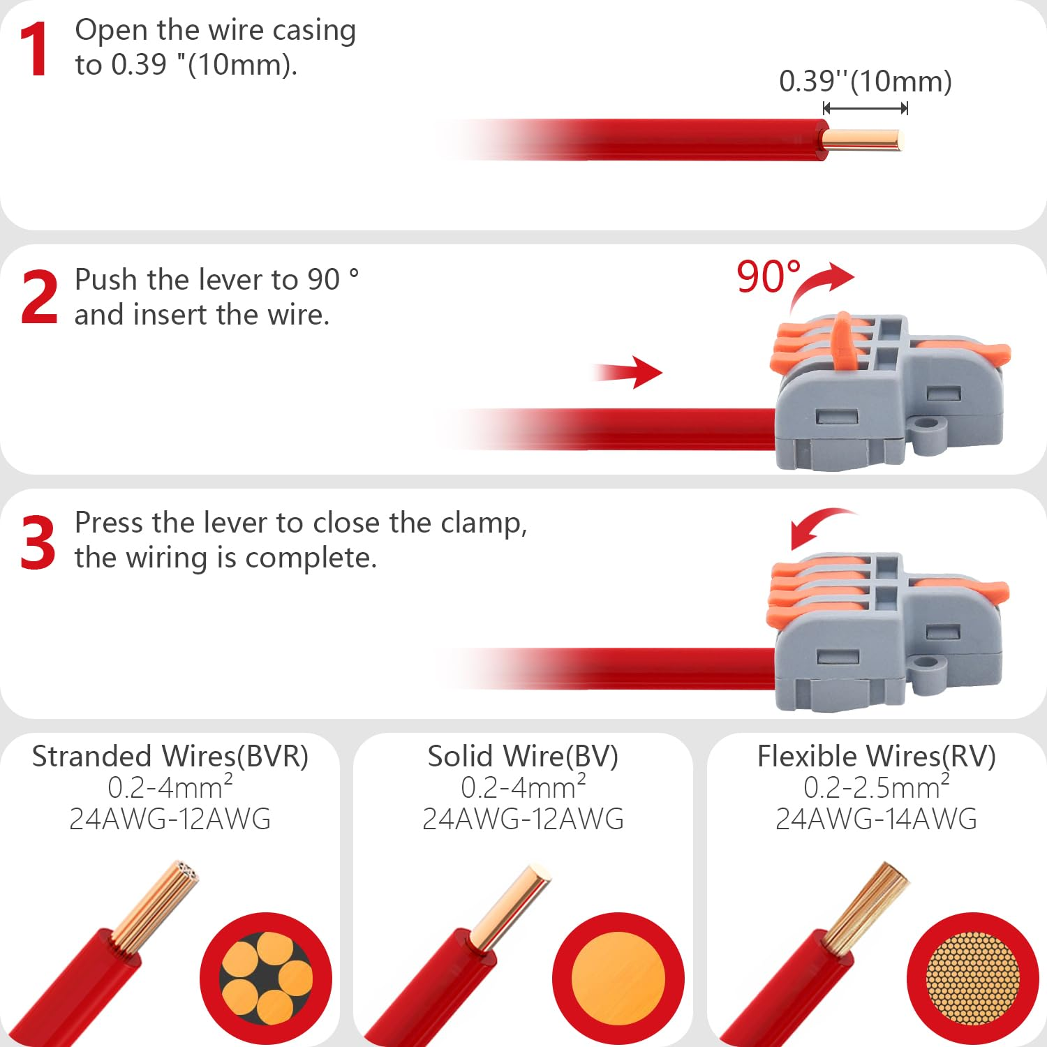 XALXMAW 14Pcs Lever Wire Connectors, 1 in 4 Out DIY Mini Quick Terminal Block Compact Splice Electrical Connectors, 24-12 AWG