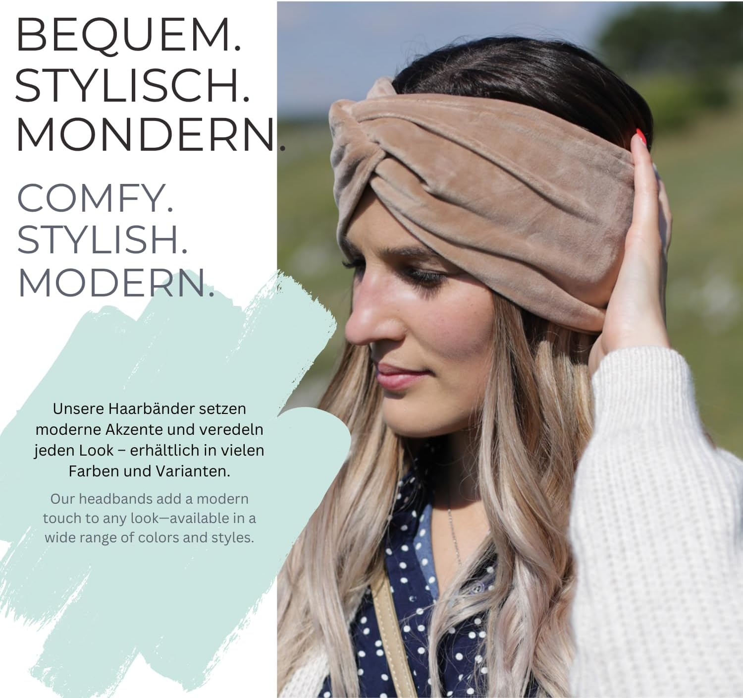 Stylebreaker 04026040 Women'S Velvet Look Headband with Twist Knots, Warm Hair Band, Headband, Hair Accessories, Colour: Pink image number 2