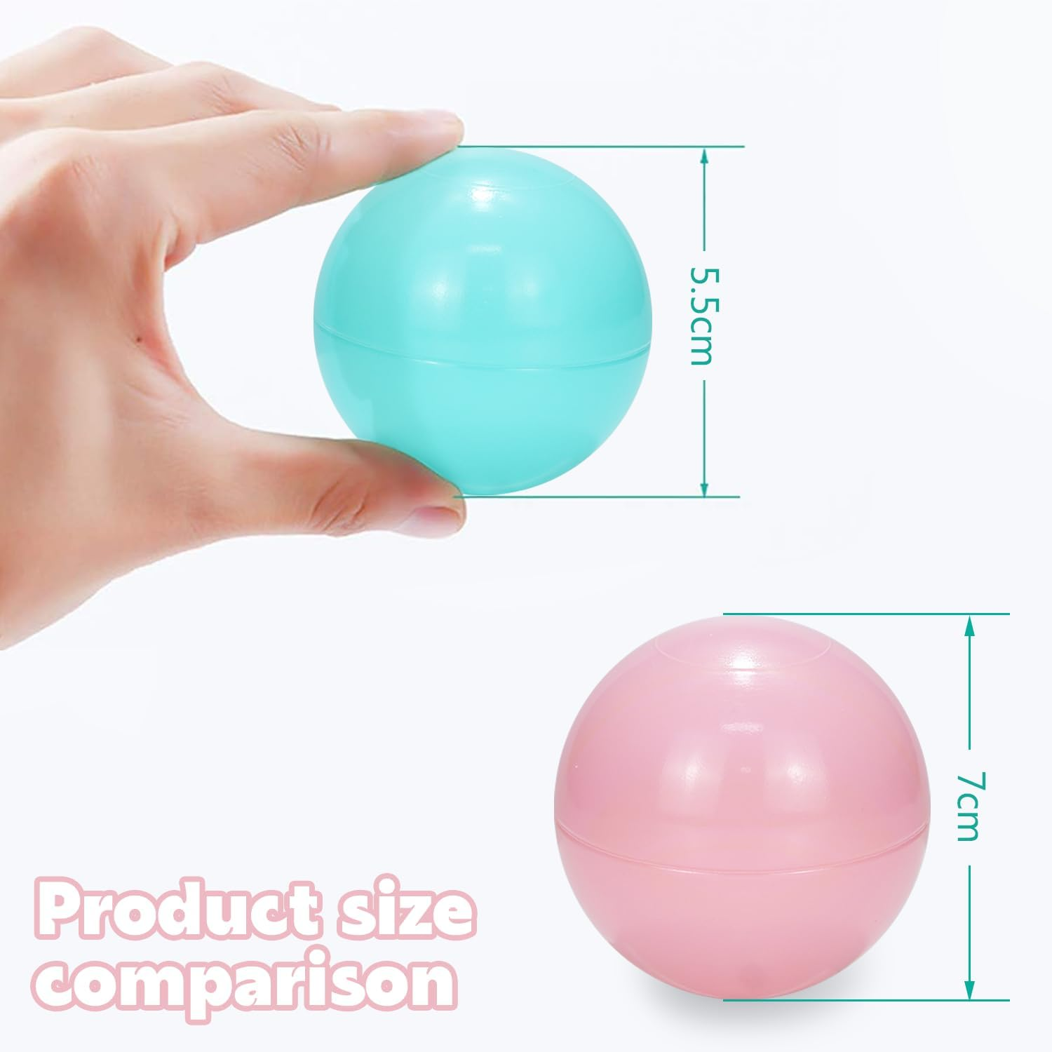 Playhouse Pool Balls Funny Ocean Balls 100PCS Colorful Plastic Crush Proof Pit Balls Play Balls Pool Tent Balls for Babies image number 1