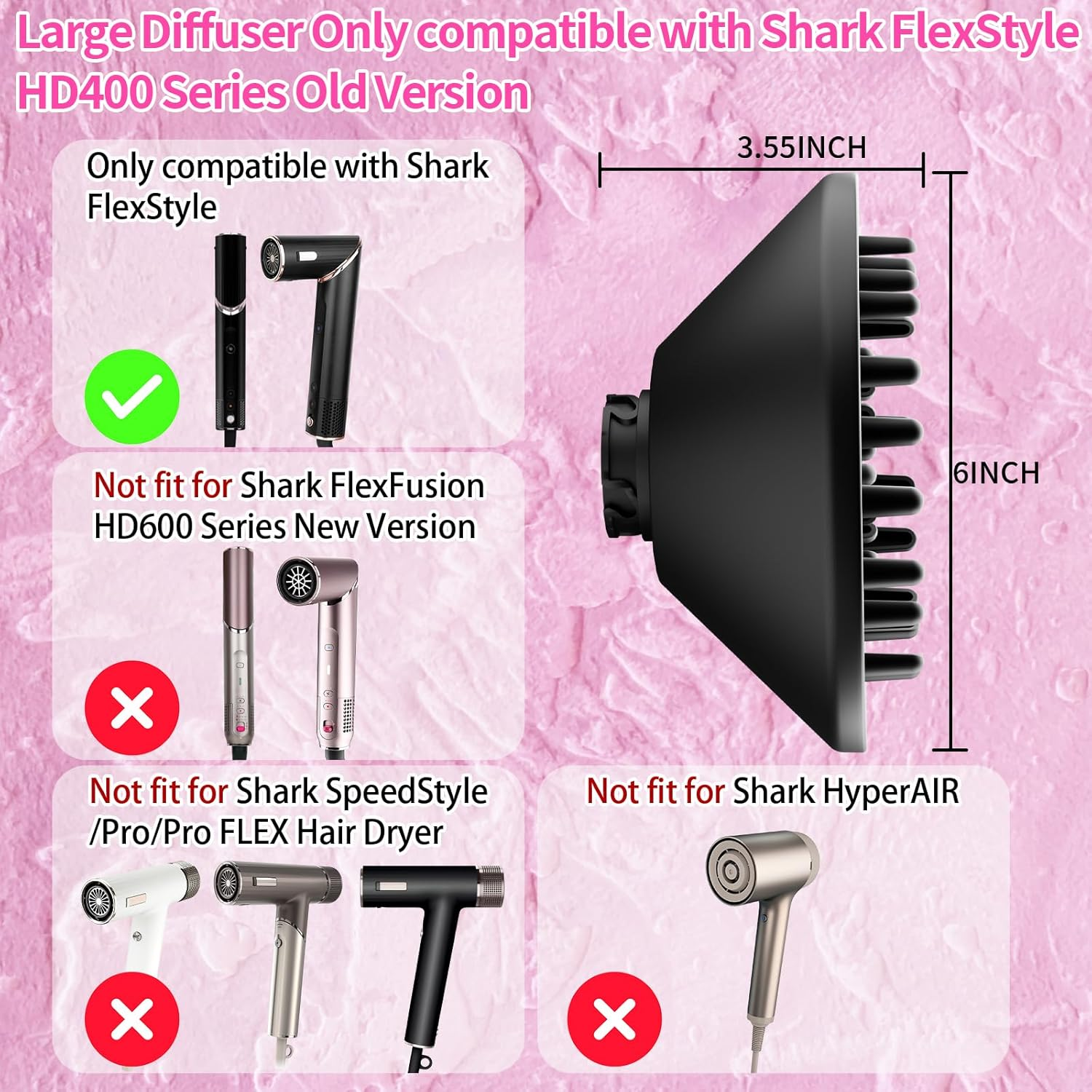 Hair Diffuser for Shark image number 1