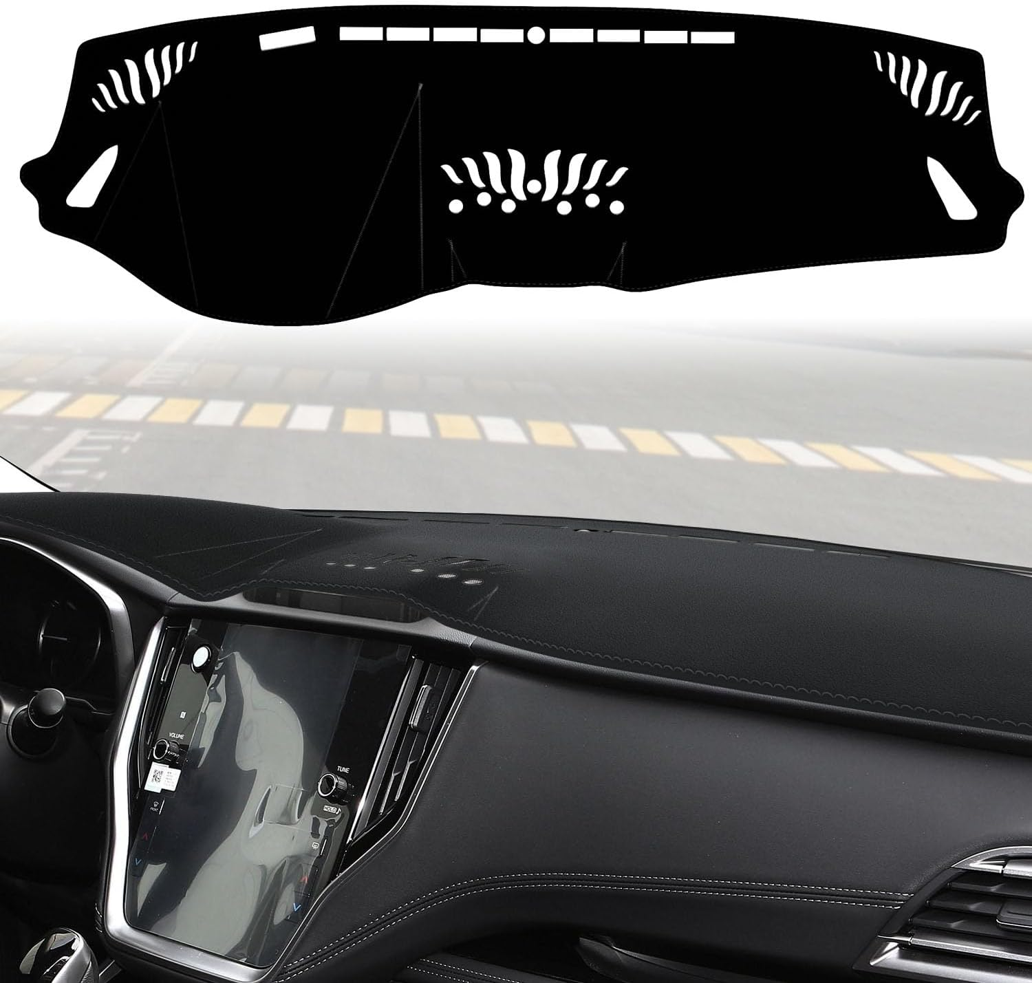 Auovo Dashboard Cover Mat Compatible with Subaru Outback Accessories 2020-2024 Anti-Slip Dash Cover Dash Carpet Cover Sunshield Protector image number 6