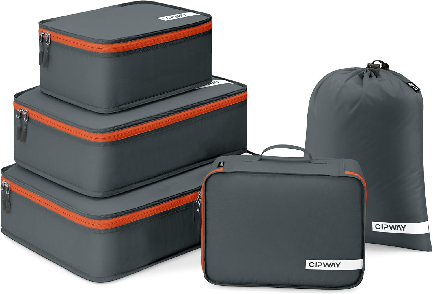 Cipway 5 Set Packing Cubes for Travel Suitcase Organizer for Accessories Luggage Carry on Suitcase Lightweight Vanilla Cream