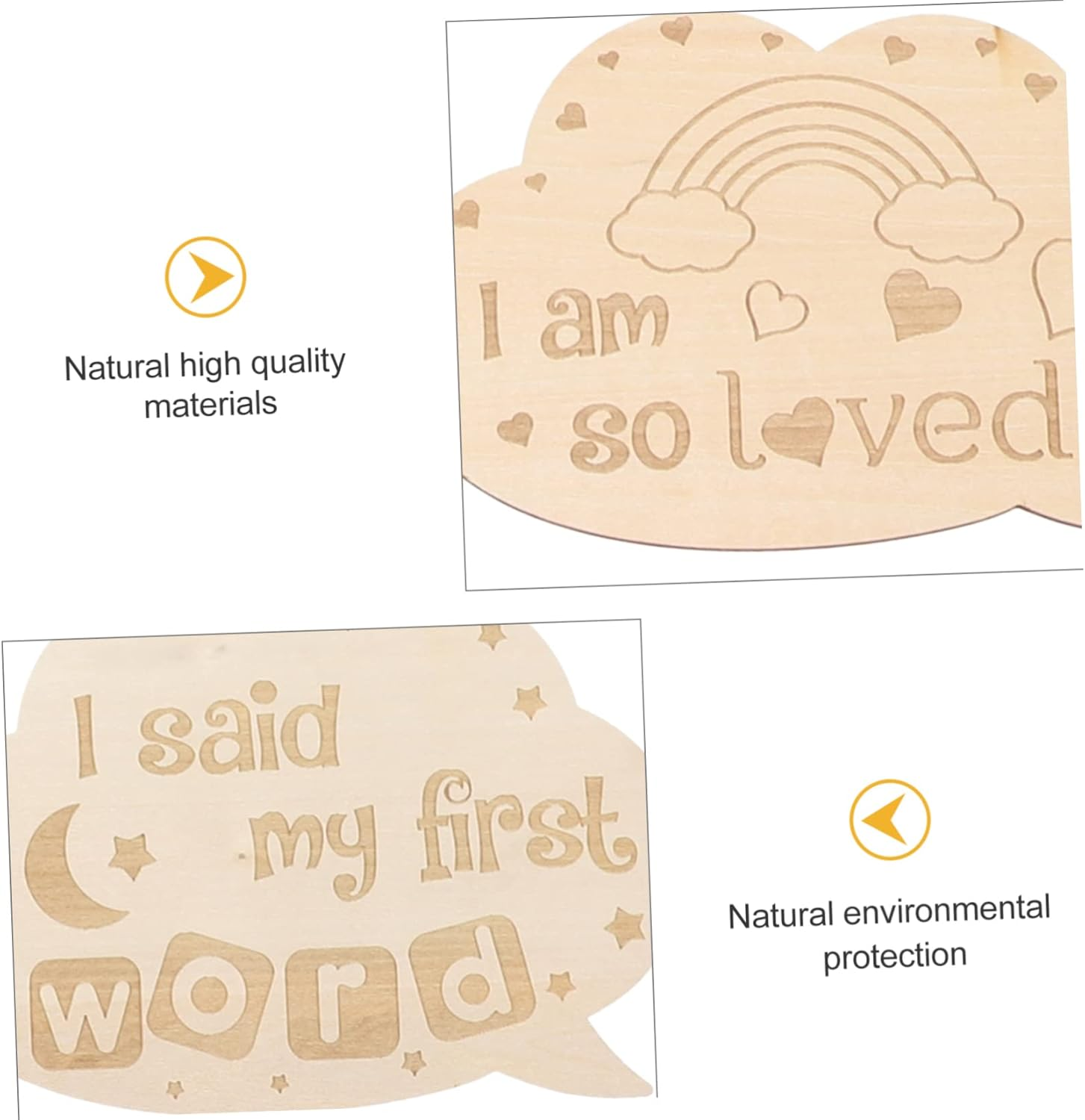 1 Set Growth Cards Double Sided Monthly Milestone Cards for Newborn Photography Props High End Engraved Natural Design for Cherished Memories image number 5