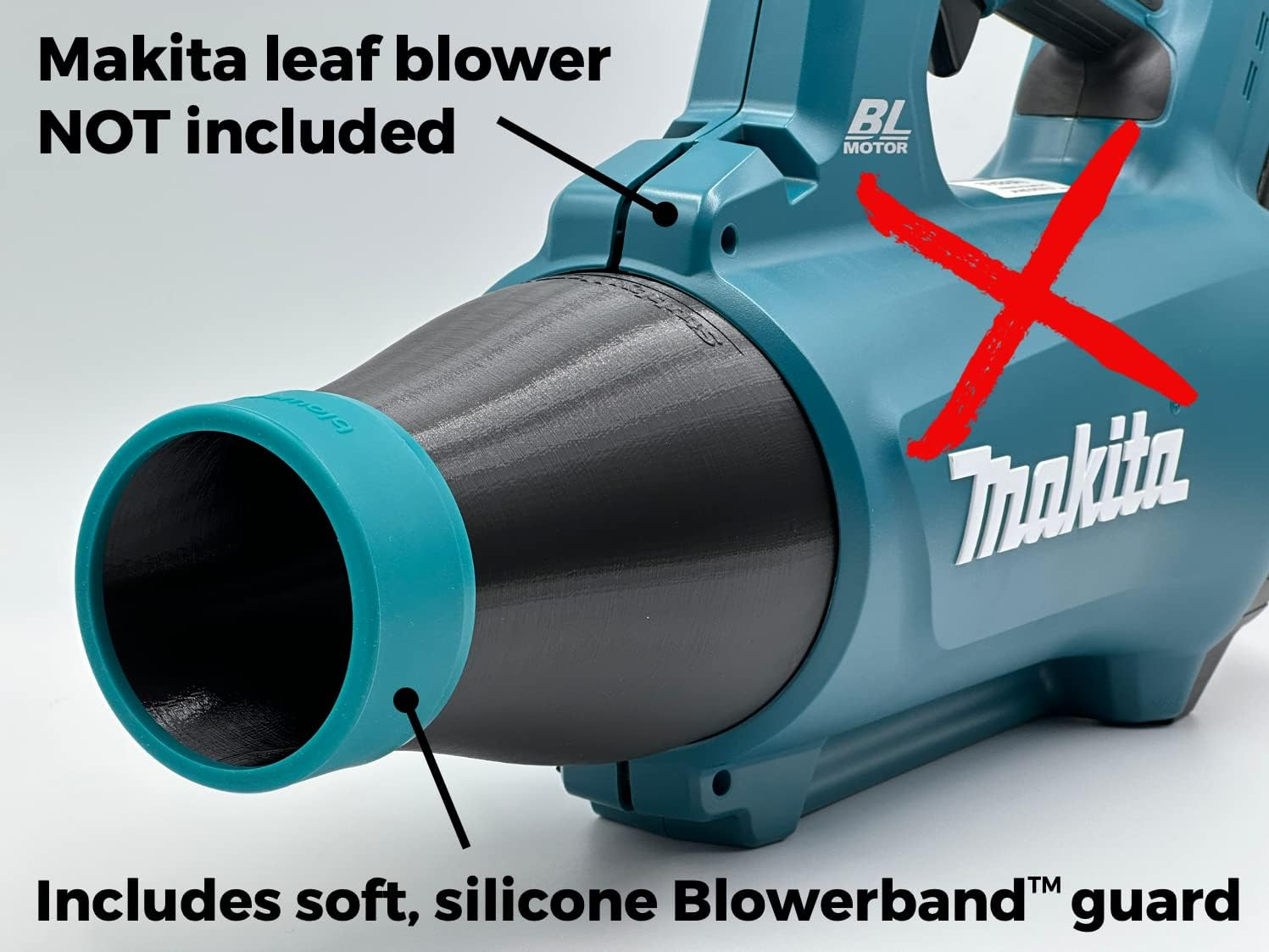Stubby Car Drying Nozzle for Makita 18V LXT Leaf Blowers (XBU03Z and DUB184Z) image number 1