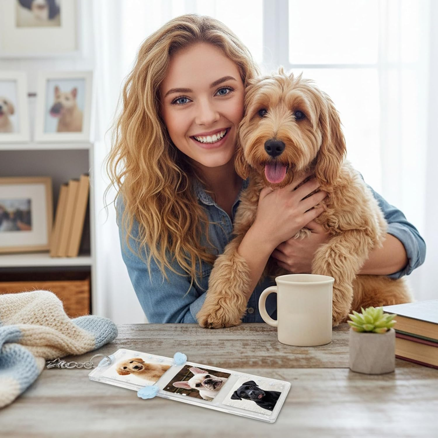 Picture Keychain | 17X9Cm Cute Acrylic 4-Compartment - DIY 4-Compartment Photo Cover Keychain,For Women Men Kids Friends Valentines Day Birthday Holiday Party Favors Bag Purse