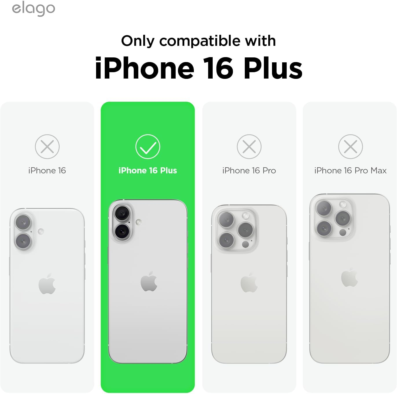 Elago Premium Liquid Silicone Case Compatible with Iphone 16 plus Case, Full Body Protective Cover, Shockproof, Slim Phone Case, Anti-Scratch Soft Microfiber Lining, 6.7 Inch (Pink) - Cobalt Blue image number 2