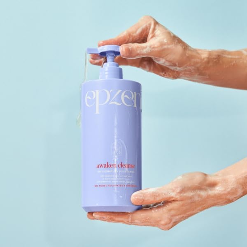 Epzen Awaken Cleanse Invigorating Body Wash - Pink Grapefruit, Sweet Orange & May Chang Oils Body Wash Shower Gel - Skin Softening, Energising Daily Cleanser with Pump image number 2