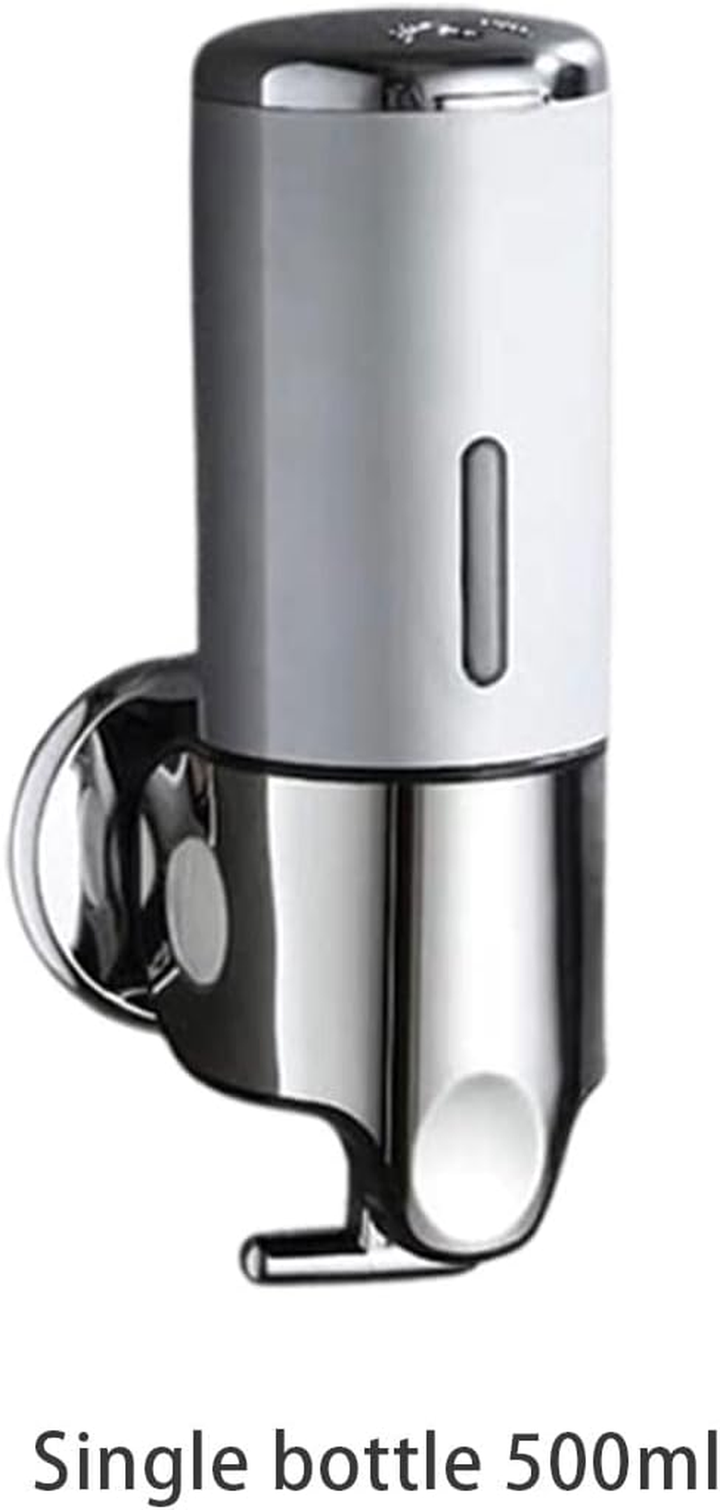AIMALL Stainless Steel Wall-Mounted Soap Dispenser, Manual Push Lever, 500Ml/1000Ml/1500Ml for Shower Gel, Shampoo, and Hand Sanitiser in Bathroom or Hotel Use image number 2