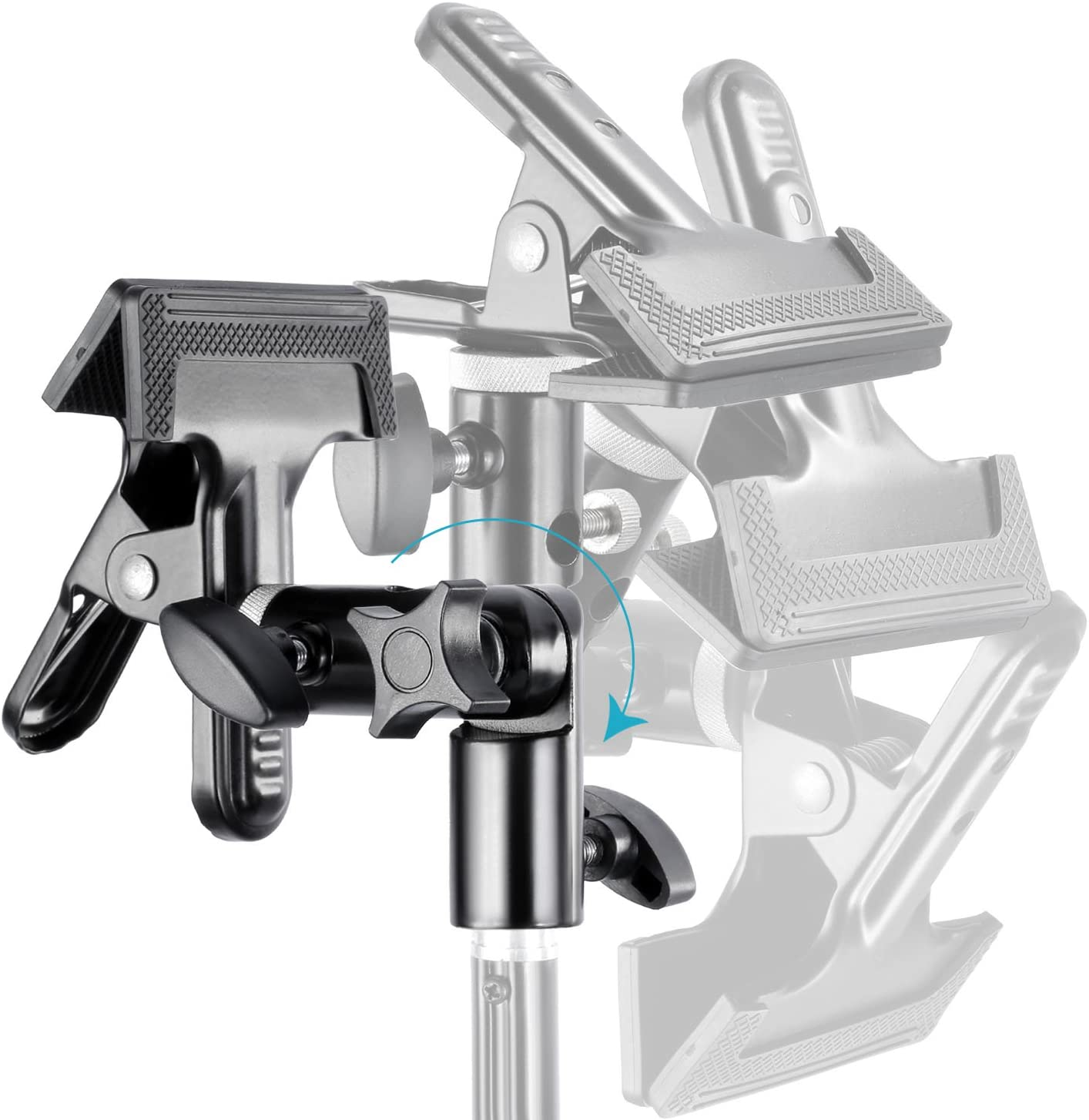 Neewer 2 PCS Photo Studio Heavy Duty Metal Clamp Holder with 5/8" Light Stand Attachment for Reflector image number 5