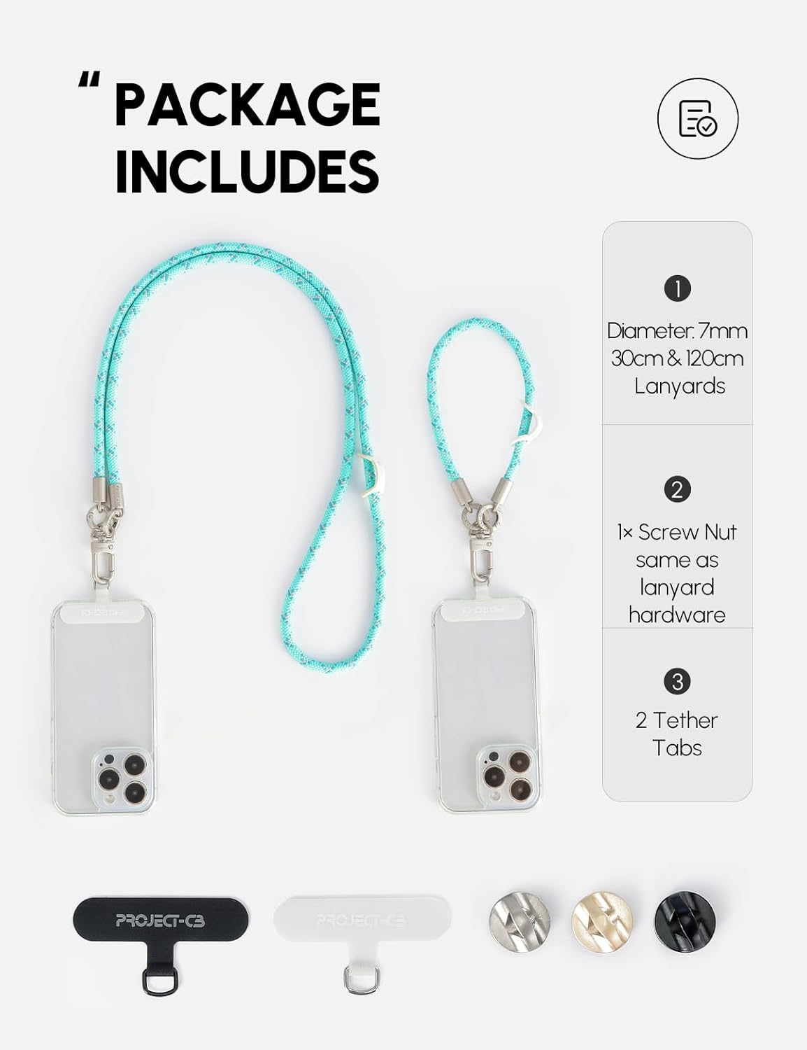 Project-Cb Pocket3 Lanyard,Crossbody & Wrist Strap,Lanyard for DJI Osmo Pocket 3, Phone Strap - Verdant-S image number 5