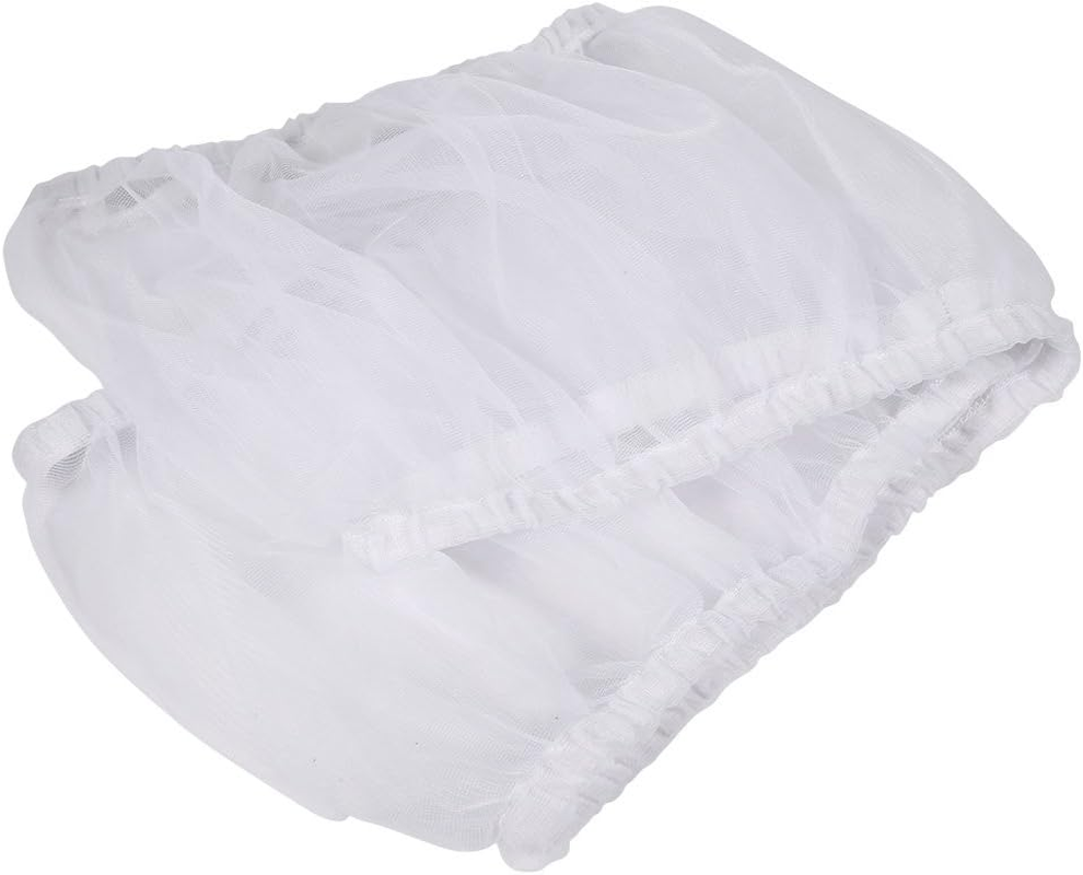Seed Catcher, Bird Cage Cover, Budgie Skirt Protector for Parrot (White)