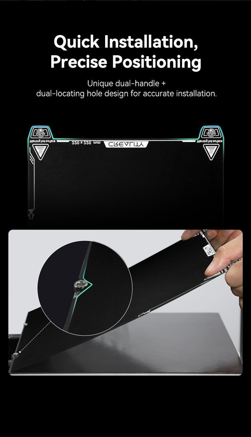 Creality Upgraded Epoxy Resin Printing Platform 235 * 235Mm, Magnetic Flexible Steel Plate, 3D Printer Platform for Ender-3 SE/3 Ke/K1/Ender-3 S1/5 S1/3 S1Pro/3/3 Pro/3S/3V2/Ender-5/5S/5Pro image number 2